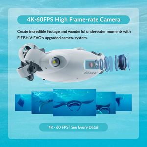 QYSEA FIFISH V-EVO 4K 60FPS 166 °   Robot sous-marin à angle de vue ultra large RVO - Product Image 5