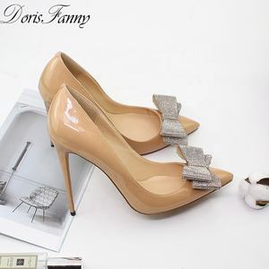 Commercio all'ingrosso su misura di cristallo a punta di farfalla Sexy tacchi alti taglio poco profondo nero pump <span class=keywords><strong>scarpe</strong></span> da donna per la festa 12cm 10cm 8cm - Product Image 4