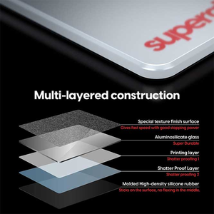 Novo Mouse Pad de Vidro Grosso Antiderrapante Personalizado e Exclusivo com Superfície Lisa para E-sports - Product Image 3