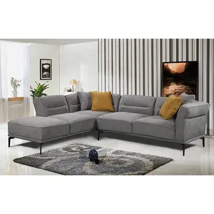 Новый L-образный дышащий серый технологичный тканевый диван, секционный офисный диван, диваны для гостиной, угловой диван