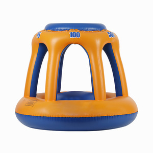 Inflatable Basketball Hoop Orange Blue PVC Outdoor Sports Toy For Kids Swimming Supplies - Product Image 1