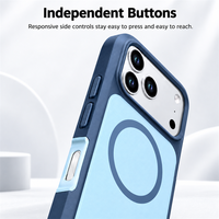 Coque de téléphone de luxe magnétique à boutons indépendants et boutons tactiles en aluminium pour iPhone 17 Air 16 15 14 13 12 11 18 Pro Max