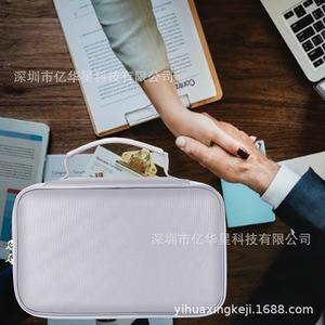 Sac à documents ignifuge gris argenté, double fermeture éclair, 0.5mm d'épaisseur, nouveau matériau composite, étui de rangement pour la maison et le bureau - Product Image 2