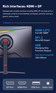 شاشة ألعاب LED مقاس 27 بوصة بشعار مخصص، شاشة كمبيوتر LCD بدقة 4K للاعبين - Product Image 5