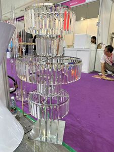 婚礼花架豪华婚礼道具插花水晶吊坠花跑道路领头舞台中心 - Product Image 4
