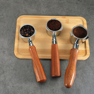 Portafiltro de 51mm con doble boquilla y mango de acero inoxidable, universal para máquina de café expreso - Product Image 1