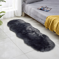 Tapis en fausse fourrure super doux et moelleux, fabriqué à la machine, haute densité, antidérapant, pour chambre, salon, canapé