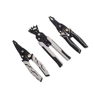 DIY <b>Garden</b> Sixteen-In-One Stainless Steel Electrician's Crimping Pliers Long Nose Soft Grip Multi-Specification - Product Image 2