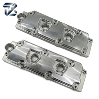 Couvre-culbuteurs en aluminium usiné CNC 5 axes sur mesure, poli pour moteur de course, pièces automobiles