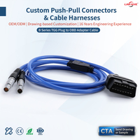 Cable de Diagnóstico OBD de 16 Pines Serie B TGG OEM, Conector Circular Push-Pull, Adaptador para Escáner Automotriz, Arnés de Cables IATF16949