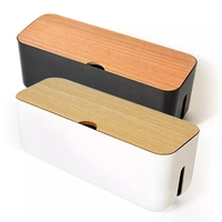Boîte de gestion de câbles d'écouteurs, fil caché bandes d'alimentation pour maison, bureau, cuisine, salon Tv, routeur d'ordinateur, organisateur de prise d'alimentation