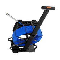 Caméra d'inspection de canalisation 30M 7mm IP68 avec tige de traction 512Hz, auto-nivelante, DVR 9 pouces, endoscope d'égout