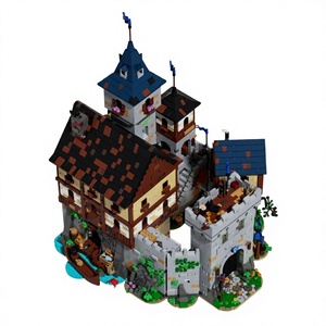 Xbert 66180 Black Eagle Castle 6609 pièces Blocs de construction <span class=keywords><strong>Fort</strong></span> médiéval Modèle de vue sur la rue Collection pour adultes - Product Image 2