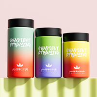 Pot en plastique pour animaux de compagnie résistant aux enfants, imprimé personnalisé, large bouche 180ml 240ml 300ml rond Eco Crc Mason Spice Jar Sqeeze Cap Container