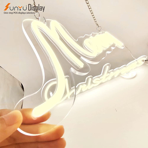 Fabricants Joyeux Noël enseigne au néon personnalisée mots de lumière au néon led panneau de signalisation suspendu panneau lumineux au néon décoration murale - Product Image 3