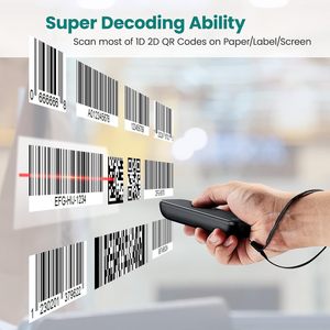 Anyeast Mini Xách Tay Đầu Đọc Mã Vạch USB Có Dây/B-T /2.4G Không Dây 1D 2D B-T QR Máy Quét Mã Vạch - Product Image 4