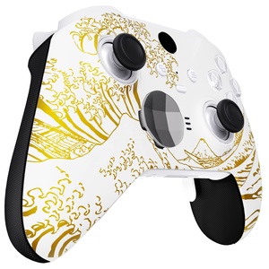 La Gran Ola Dorada de Kanagawa - Carcasa Frontal Blanca y Anillos Decorativos para el Control Xbox One Elite Serie 2 - Product Image 4