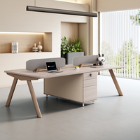 Poste de travail de bureau moderne en bois de qualité supérieure avec bureau d'enseignant et 4 chaises - Extensible et convertible
