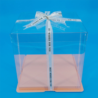 Vente directe d'usine, boîte à gâteau transparente pour pâtisserie, emballage transparent pour gâteau en 9 pouces, 2 étages