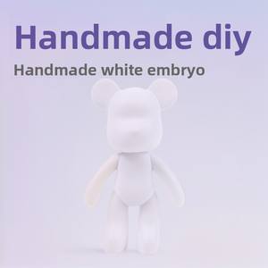 Escultura de figura blanca DIY para pintura de arte fluido, oso <span class=keywords><strong>Bearbrick</strong></span> de superficie esmerilada en blanco fluido - Product Image 1