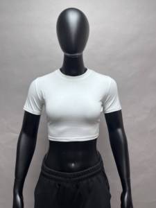 HG661 Camisetas Deportivas Personalizadas para Mujer, 95% Algodón, 5% Elastano, 230gsm, Blancas, Lisas, con Estampado, Ajustadas, con Aberturas - Product Image 2