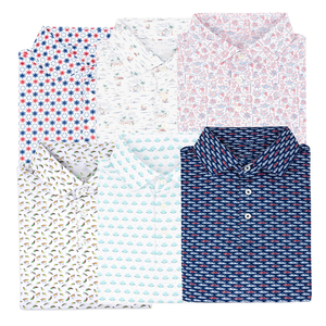 เสื้อโปโลกอล์ฟคุณภาพสูง OEM 88% โพลีเอสเตอร์ 12% สแปนเด็กซ์ สำหรับกีฬา  รับปักโลโก้ตามแบบ - Product Image 2