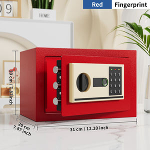 Coffre-fort électronique numérique à empreintes digitales, petit coffre-fort en métal, sécurité par mot de passe et empreinte digitale, pour bureau, maison, banque - Product Image 1