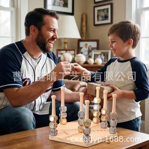 Wooden Champion Ring Display Rack Rectangle Freestanding Multipurpose <b>Home</b> Use Stackable Storage Stand - Product Image 4