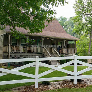 Экологичная доска с ПВХ покрытием конский забор в натуральном стиле виниловое ограждение для фермы с тремя пастбищными дорожками решетка - Product Image 2