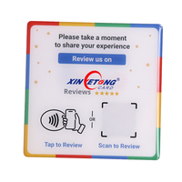 Autocollant en époxy programmable NFC pour avis Google, autocollant en plastique pour carte