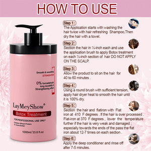 Traitement à la kératine brésilienne sans formaldéhyde, anti-frisottis et lissant, 5 mois de protection, avec collagène et huile d'argan, qualité professionnelle, 1000 ml - Product Image 6