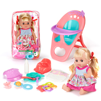 Poupée Bébé Reborn en Silicone de 14 Pouces avec 12 Sons, Boit et Fait Pipi, Accessoires de Jeu d'Imitation pour Enfants Filles