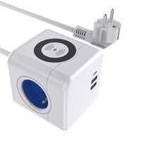 Multiprise de bureau intelligente blanche avec chargeur sans fil, 3 prises, double USB-A et Type-C, en alliage d'aluminium, haute puissance, pour la maison