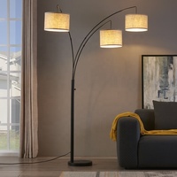 Lampadaire à trois têtes en Arc de poisson à bras Long/lumière pour salon/hôtel/restaurant