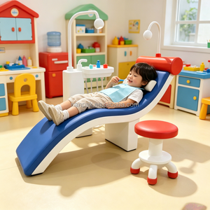 Juego de Silla y Taburete de <span class=keywords><strong>Dentista</strong></span> de Juguete para Niños, Accesorios de Clínica Dental para Juego de Roles, Sillón Reclinable de <span class=keywords><strong>Dentista</strong></span> de Juguete Suave para Área de Juegos Interior - Product Image 3