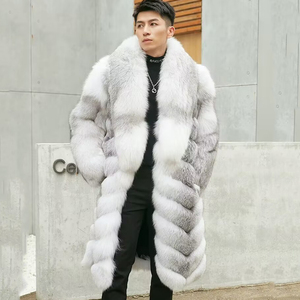 Wholesale 100% Natural Real Luxury <strong>Men</strong> Fox <strong>Fur</strong> Leather <strong>Jacket</strong> With <strong>Fur</strong> - Product Image 1