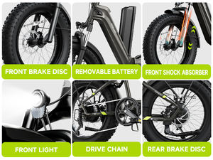 <span class=keywords><strong>Bicicletta</strong></span> <span class=keywords><strong>Elettrica</strong></span> <span class=keywords><strong>Pieghevole</strong></span> F008 con Motore Brushless da 1000W e Batteria al Litio Rimovibile da 48V - Product Image 6