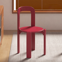 Silla de Comedor de Madera Maciza Minimalista de Estilo Retro de Mediados de Siglo, Diseño Ecológico, Estilo de Lujo Ligero para Cafeterías y Restaurantes