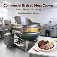 Marmite de Cuisson Industrielle Électrique à Vapeur et à Gaz pour Poulet, Canard et Viandes Braisées – Machine Commerciale pour Blanchir et Cuire les Aliments