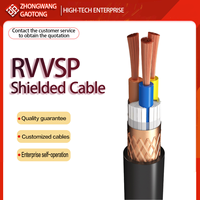 Câble de contrôle industriel souple blindé RVVP, isolé PVC, fil de cuivre anti-interférence, OEM, faible MOQ, livraison rapide