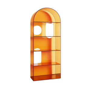 Étagère d'exposition arquée en acrylique de style nordique — Bibliothèque créative, de luxe léger, à plusieurs niveaux pour le salon - Product Image 5