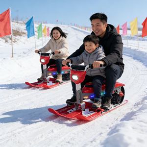 大特価！広々とした<span class=keywords><strong>2</strong></span>人乗り電動スノーモービル、親子で冬の遊びに最適！ - Product Image 2