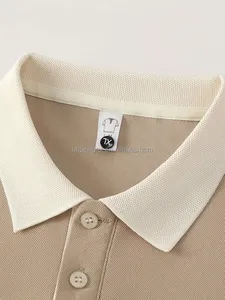 High Quality Breathable Knitted Cotton Golf Shirt Formal Unisex Custom Embroidery Logo Letter Pattern <b>Button</b>-Down Short Sleeve - Product Image 3