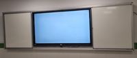 Tableau blanc interactif intelligent 4000*1305mm avec verrouillage-Conception coulissante horizontale-Prix bon marché pour les salles de classe