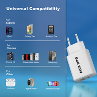 Chargeur rapide USB universel de voyage 20w Pd Type C Adaptateur mural à charge rapide pour iphone 16 15 14 13 Pro Max