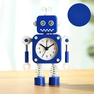Hot Bán Vuông <span class=keywords><strong>Robot</strong></span> Bàn Sáng Tạo Đồng Hồ Đầu Giường Kim Loại Máy Tính Để Bàn Đồng Hồ Báo Thức Câm Phim Hoạt Hình Sinh Viên Đồng Hồ - Product Image 5
