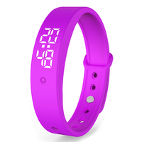 Réveil silencieux avec rappel par vibration rechargeable, mesure de la température corporelle, étanche, montre connectée tendance pour étudiants