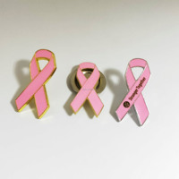 Super Promotion Mois de Sensibilisation Octobre Ruban Rose Pin's en Métal