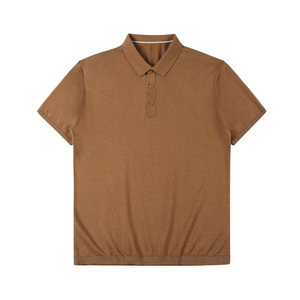 Polo in Maglia da <span class=keywords><strong>Uomo</strong></span>, T-Shirt Tinta Unita in Cotone Pettinato, Maglietta Basica con Colletto, Polo a Maniche Corte da <span class=keywords><strong>Uomo</strong></span> - Product Image 3