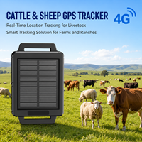 TrackerKing Traceur GPS de gestion de flotte alimenté par énergie solaire Réseau 4G LTE Application Android iOS Suivi sur PC LBS Accessoires pour l'élevage